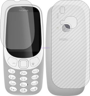 Fasheen Front and Back Tempered Glass for NOKIA 3310 DS (Front Matte Finish & Back 3d Carbon Fiber)(Pack of 2)