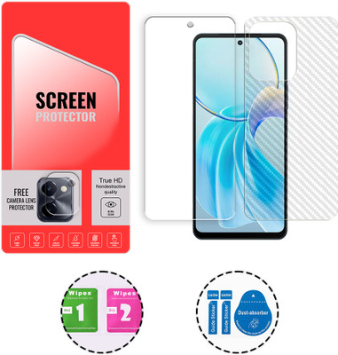 SOMTONE Front and Back Tempered Glass for vivo Y100i 5G (1 FREE CAMERA LENS) WITH FRONTBACK SCREEN PROTECTOR(Pack of 1)
