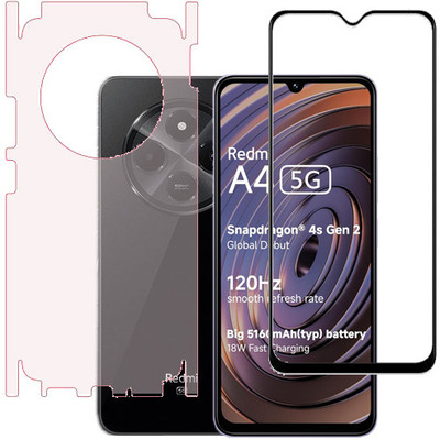 AARERED Front and Back Tempered Glass for Mi Redmi A4, Mi Redmi A4(Pack of 1)