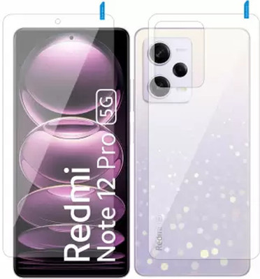 SOLIVAGANT Front and Back Tempered Glass for Redmi Note 12 Pro 5G(Pack of 2)