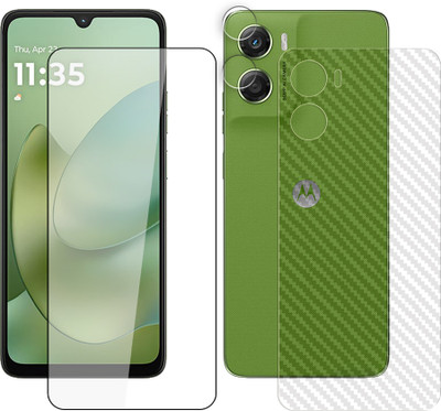 SOMTONE Front and Back Tempered Glass for Motorola Moto G06 4G Tempered Glass Screen Protector | Edge to Edge Full Coverage | 9H Hardness ( 1 FRONT SCREEN GUARD + 1 CARBON FIBER BACK + 1 CAMERA LENS PROTECTOR ) FX02(Pack of 1) SOMTONE Front and Back Tempered Glass for Motorola Moto G06 4G Tempered Glass Screen Protector | Edge to Edge Full Coverage | 9H Hardness ( 1 FRONT SCREEN GUARD + 1 CARBON FIBER BACK + 1 CAMERA LENS PROTECTOR ) FX02(Pack of 1)