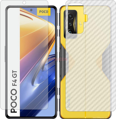 Fasheen Front and Back Tempered Glass for POCO F4 GT (Front Matte Finish & Back 3d Carbon Fiber)(Pack of 2)