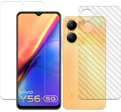 DOWRVIN Front and Back Tempered Glass for VIVO Y56 FRONT AND BACK TEMPERED GLASS(Pack of 2)
