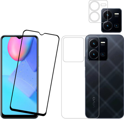 Vatsin Front and Back Tempered Glass for ViVO Y35(Pack of 3)