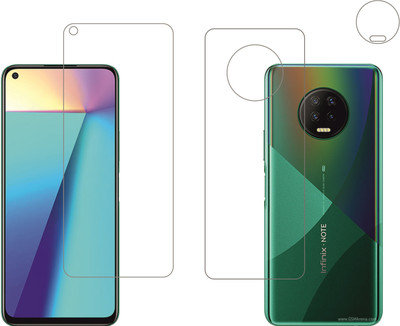 Vatsin Front and Back Tempered Glass for Infinix Note 7(Pack of 3)