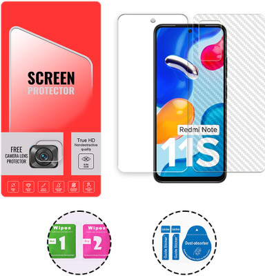 SOMTONE Front and Back Tempered Glass for Xiaomi Redmi Note 11S 4G (1 FREE CAMERA LENS) WITH FRONTBACK SCREEN PROTECTOR(Pack of 1)