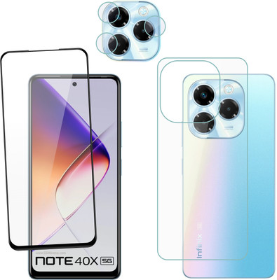 Ten To 11 Front and Back Tempered Glass for Infinix Note 40X 5G, Infinix Note 40X 5G [With Rear Camera Lens Guard](Pack of 3)