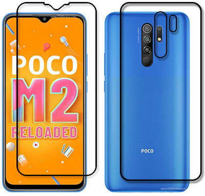 SOMTONE Front and Back Tempered Glass for POCO M2 RELOADED(Pack of 1)