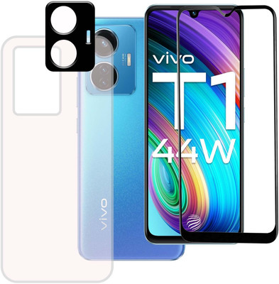 Systek Front and Back Tempered Glass for Vivo T1 44W(Pack of 3)