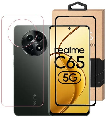 ECMERED Front and Back Tempered Glass for Realme C65 5G(Pack of 1)