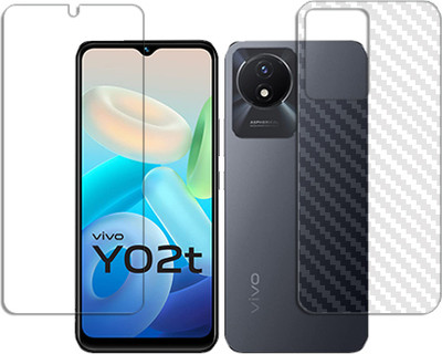 MUTAALI Front and Back Tempered Glass for vivo Y02t(Pack of 1)