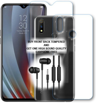 SOMTONE Front and Back Tempered Glass for Realme 3 Pro FRONT BACK TEMPERED GLASS BUY AND GET EARPHONE FREE(Pack of 1)