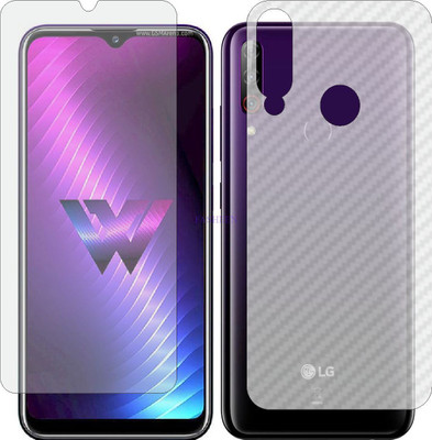 Fasheen Front and Back Tempered Glass for LG W30 PRO (Front Matte Finish & Back 3d Carbon Fiber)(Pack of 2)