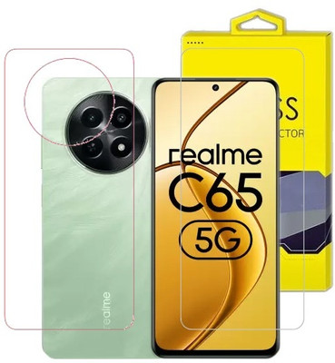 KMPERED Front and Back Tempered Glass for Realme C65 5G(Pack of 1)