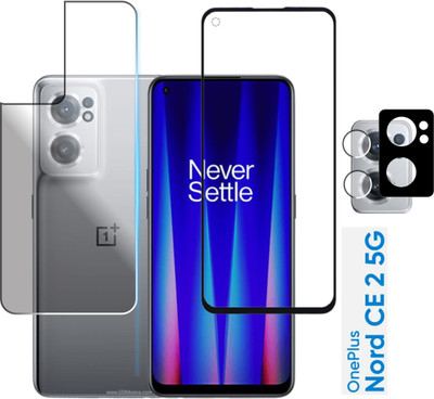 Olonga Front and Back Tempered Glass for ONEPLUS NORD CE 2(Pack of 3)