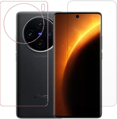 HOBBYTRONICS Front and Back Tempered Glass for vivo X100, VIVO X100(Pack of 1)