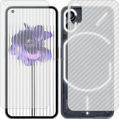 Fasheen Front and Back Tempered Glass for NOTHING PHONE ONE (Front Matte Finish & Back 3d Carbon Fiber)(Pack of 2)