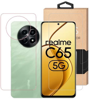 ECMERED Front and Back Tempered Glass for Realme C65 5G(Pack of 1)