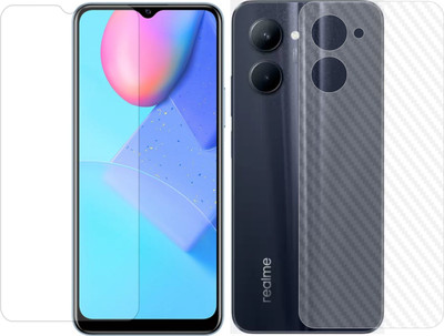 Vatsin Front and Back Tempered Glass for Realme C33(Pack of 2)