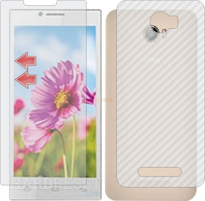 TELTREK Front and Back Tempered Glass for INTEX AQUA Q5 (Front Matte Finish & Back 3d Carbon Fiber)(Pack of 2)
