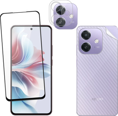 Ten To 11 Front and Back Tempered Glass for Oppo A3 5G, Oppo A3 5G [Back Carbon Fiber] [Rear Camera Lens Guard](Pack of 3)