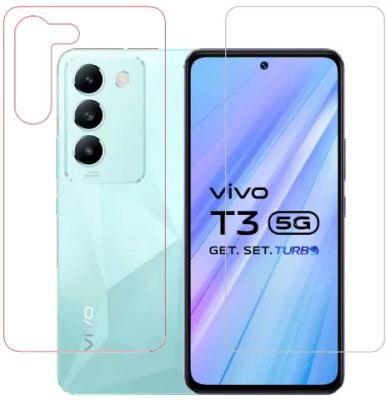 HOBBYTRONICS Front and Back Tempered Glass for Vivo Y200E 5G, Vivo T3 5G(Pack of 1)