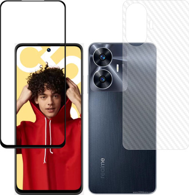 Vatsin Front and Back Tempered Glass for Realme C55(Pack of 2)