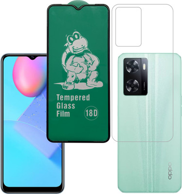 Vatsin Front and Back Tempered Glass for Oppo A77s(Pack of 2)
