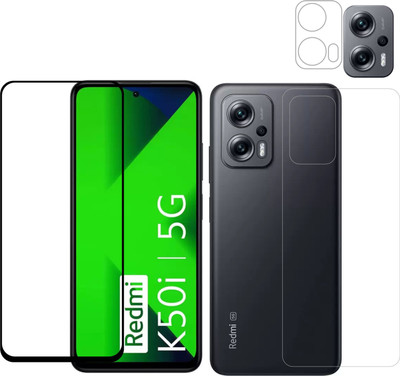 Ten To 11 Front and Back Tempered Glass for MI Redmi K50i(Pack of 3)