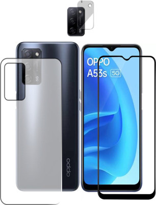 FINCH Front and Back Tempered Glass for OPPO A53S 5G(Pack of 3)