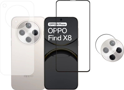 Olonga Front and Back Tempered Glass for Find X8, Oppo Find X8, Find X8 Oppo 5G, Oppo Find X8 5G(Pack of 3)