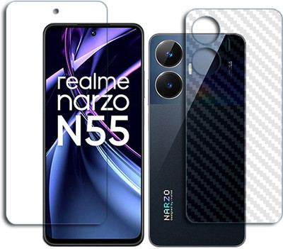 SOMTONE Front and Back Tempered Glass for Realme narzo N55 FRONT BACK(Pack of 1)