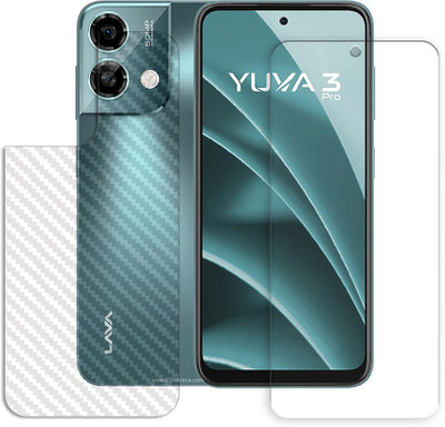 ARBAN Front and Back Tempered Glass for Lava Yuva 3 Pro FRONT BACK SCREEN GUARD(Pack of 1)