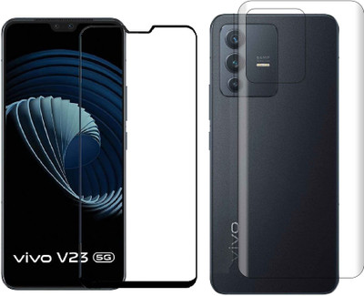 Casesily Front and Back Tempered Glass for Vivo V23 5G Front 11D Glass Back Flexible Trink (Not Glass)(Pack of 2)