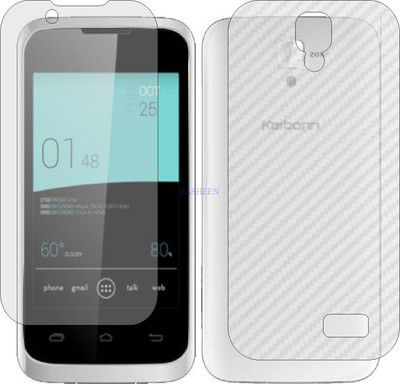 Fasheen Front and Back Tempered Glass for KARBONN A8 PLUS (Front Matte Finish & Back 3d Carbon Fiber)(Pack of 2)