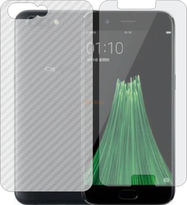 TELTREK Front and Back Tempered Glass for OPPO R11 PLUS (Front Matte Finish & Back 3d Carbon Fiber)(Pack of 2)