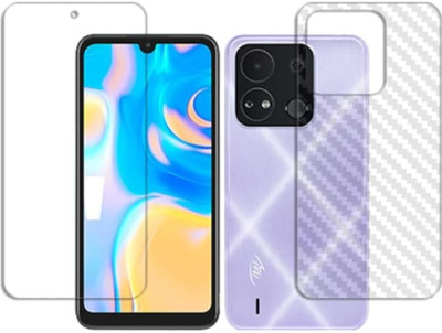 KHWABEEDA Front and Back Tempered Glass for ITEL A04 FRONT AND BACK TEMPERED GLASS(Pack of 2)