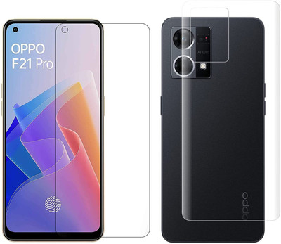 4 YARDS Front and Back Tempered Glass for Oppo F21 Pro 4G (Transperent)(Pack of 1)