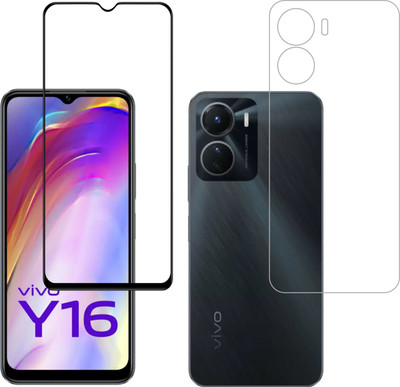 Vatsin Front and Back Tempered Glass for ViVO Y56 5G, vivo Y16, vivo T2X 5G(Pack of 2)