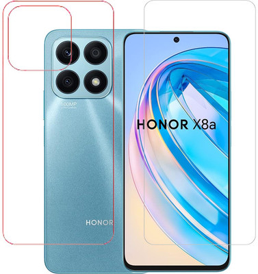 HOBBYTRONICS Front and Back Tempered Glass for Honor X8a, HONOR X8A(Pack of 1)