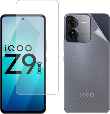 Vatsin Front and Back Tempered Glass for iQOO Z9 5G, iQOO Z9 5G [Back Carbon Fiber](Pack of 2)
