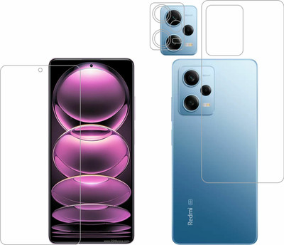 Ten To 11 Front and Back Tempered Glass for Redmi Note 12 Pro 5G, Redmi Note 12 Pro 5G [With Rear Camera Lens Guard](Pack of 3)