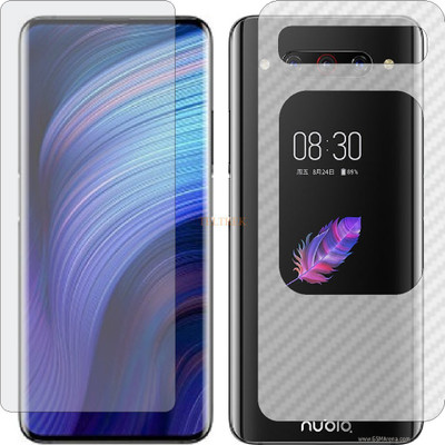 TELTREK Front and Back Tempered Glass for NUBIA Z20 (Front Matte Finish & Back 3d Carbon Fiber)(Pack of 2)