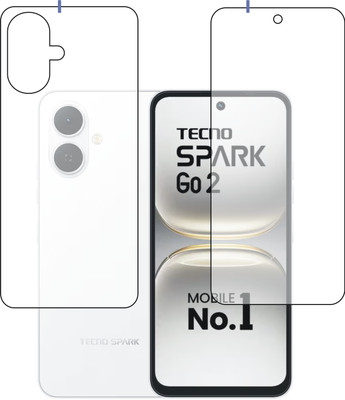 DESIBUZZ Front and Back Tempered Glass for Tecno Spark Go 2, Spark Go 2(Pack of 2)