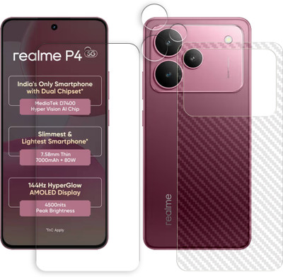 MUTAALI Front and Back Tempered Glass for Realme P4 5G(Pack of 1)