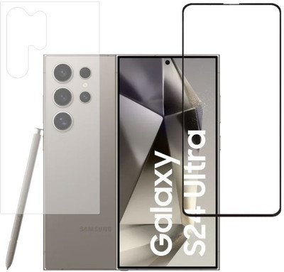 Olonga Front and Back Tempered Glass for Samsung Galaxy S24 Ultra, S24 Ultra, Galaxy S24 Ultra, Samsung S24 Ultra(Pack of 2)