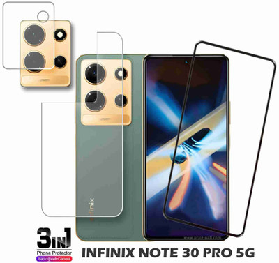 FINCH Front and Back Tempered Glass for INFINIX NOTE 30 PRO 5G(Pack of 3)