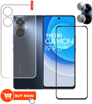 FINCH Front and Back Tempered Glass for TECNO CAMON 19 PRO(Pack of 2)