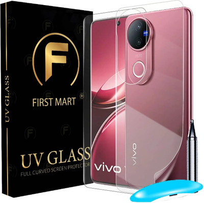 FIRST MART Front and Back Tempered Glass for vivo V50 5G, vivo V50 5G, Vivo V50e 5G, UV Tempered Glass with Matte Back Matte Nano Fiber Guard(Pack of 2)