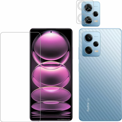 Ten To 11 Front and Back Tempered Glass for Redmi Note 12 Pro+ 5G, Redmi Note 12 Pro+ 5G [Back Carbon Fiber] [Rear Camera Lens Guard](Pack of 3)